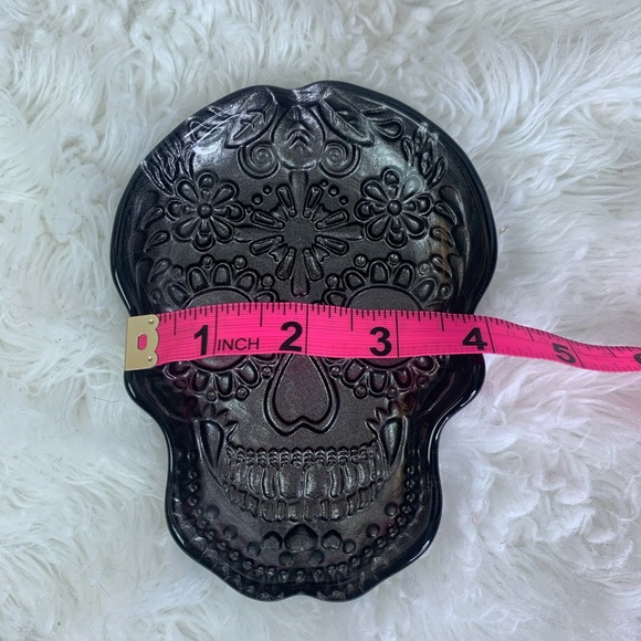 Halloween Day Of The Dead Set Mercury Glass Trinket Trays - Picture 7 of 7